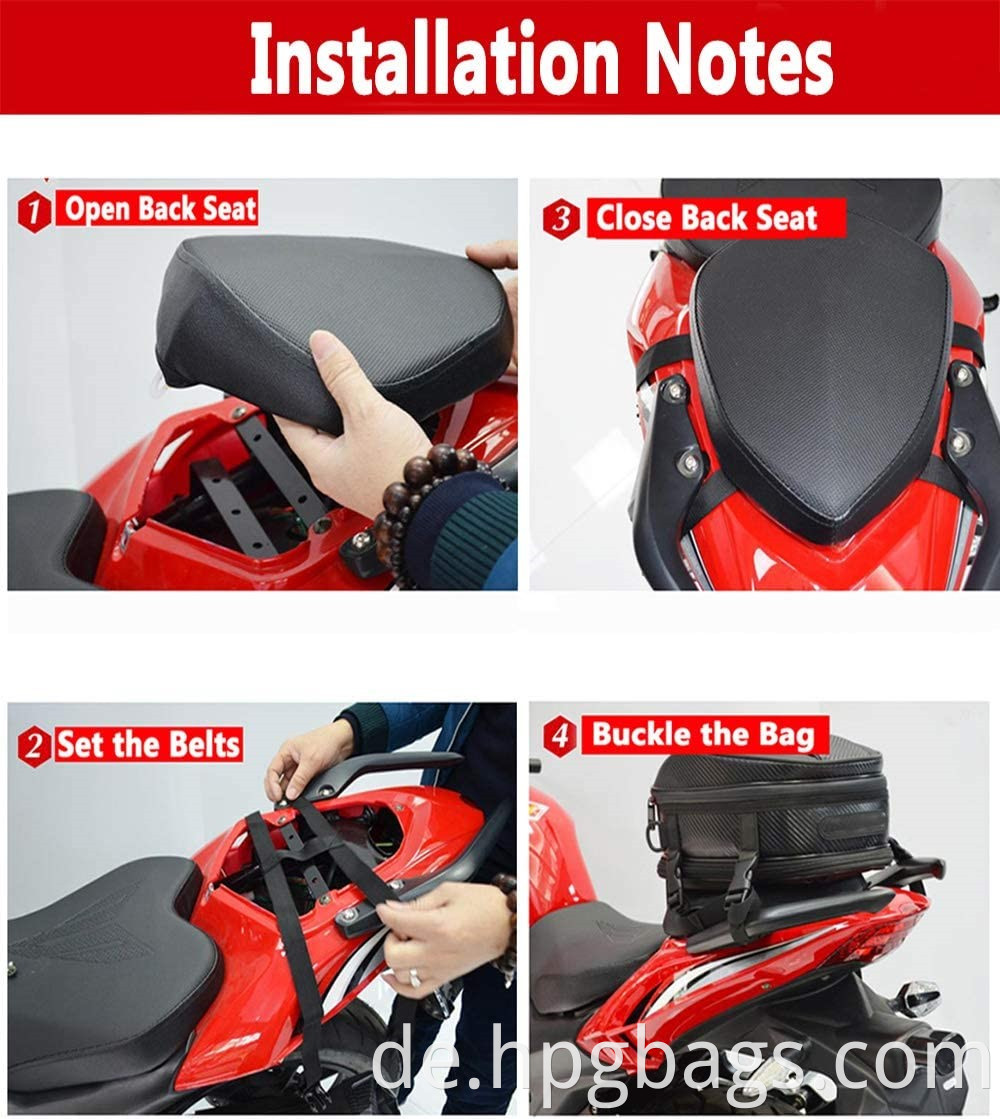 Motorbike Back Seat Bag